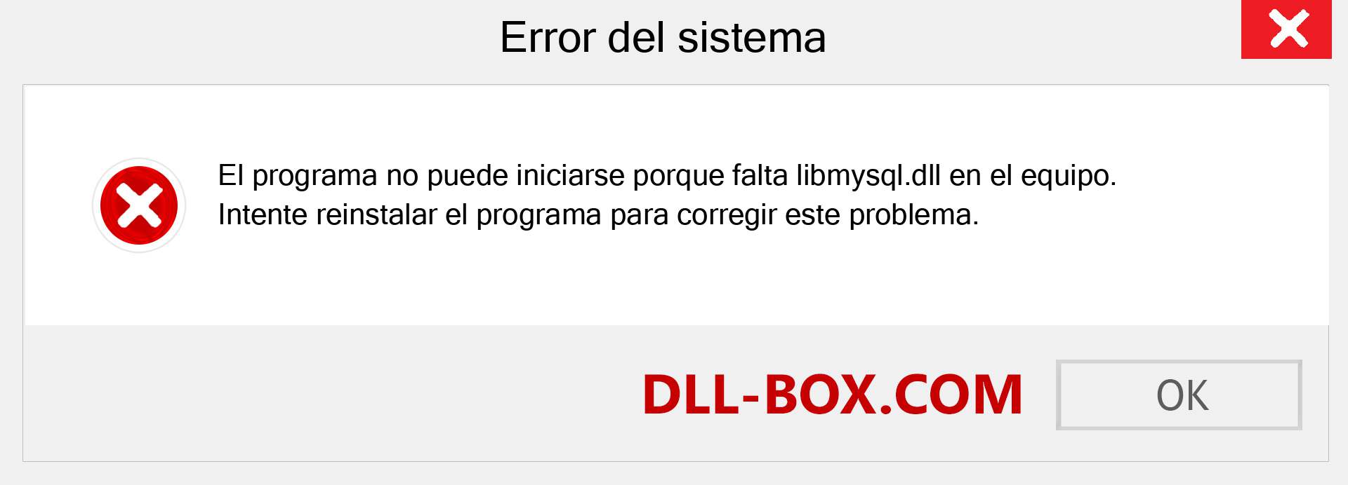 ¿Falta el archivo libmysql.dll ?. Descargar para Windows 7, 8, 10 - Corregir libmysql dll Missing Error en Windows, fotos, imágenes